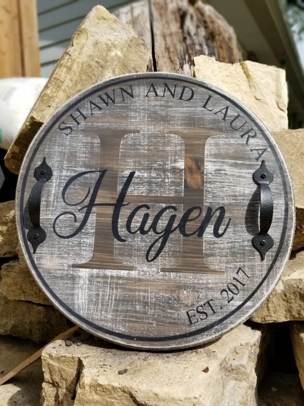 Personalized Rustic Barrel Style Serving Tray