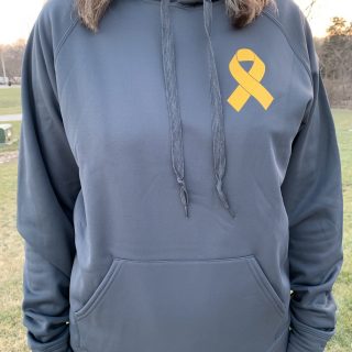 Beat Cancer Stealth Gray Pullover Hoodie