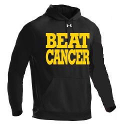 Beat Cancer Black and Gold Under Armour Hoodie