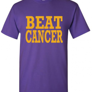 Beat Cancer Purple and Gold T-Shirt