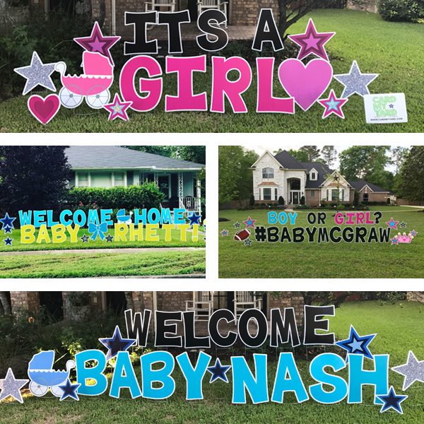 Card My Yard Cedar Rapids Baby Announcement