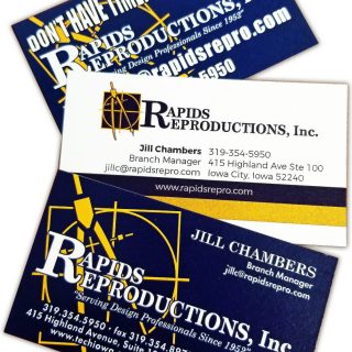 Rapids Reproductions Business Cards in Cedar Rapids Iowa