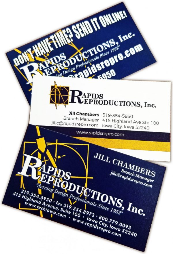 Rapids Reproductions Business Cards in Cedar Rapids Iowa