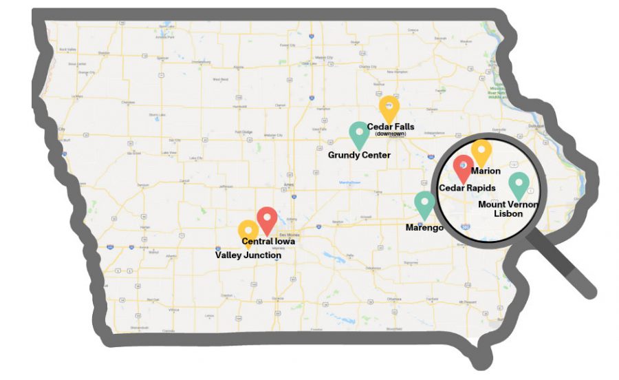 IOWA Shop Where I Live Locations Map