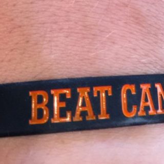 Beat Cancer Wristband Black & Orange