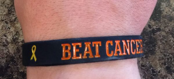 Beat Cancer Wristband Black & Orange