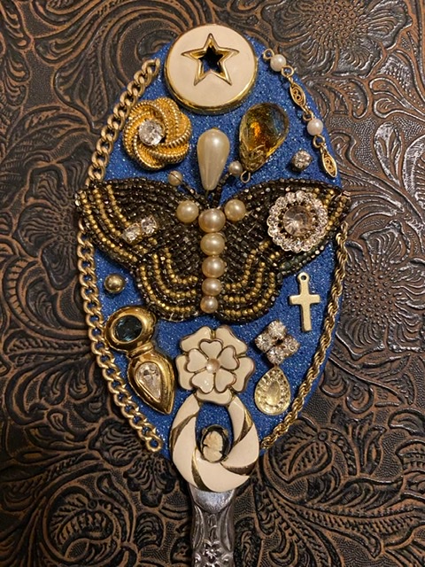 Handcrafted Butterfly Hand Mirror